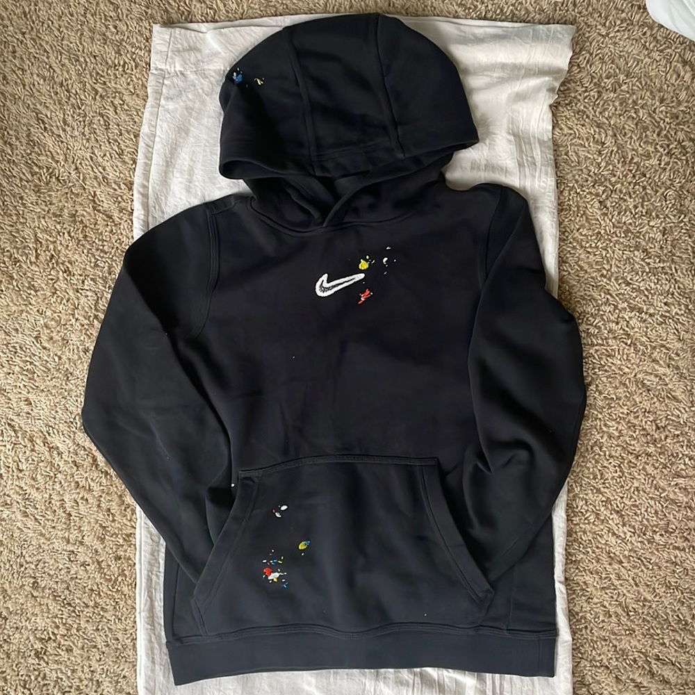 Nike hoodie with paint splat design